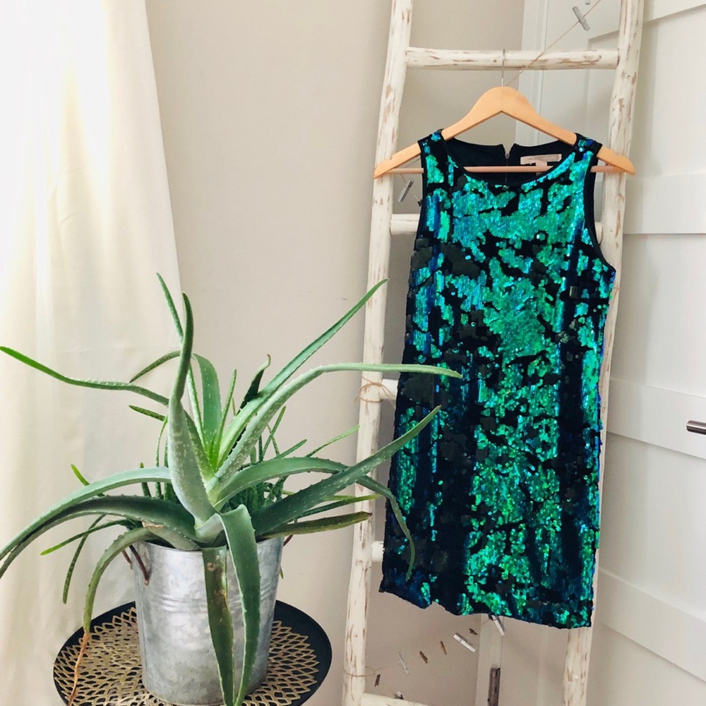 *SOLD* Sequin Shift Mini Dress - XS